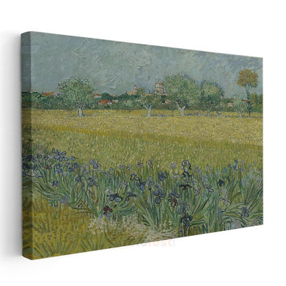Vincent van Gogh - Süsenli Buğday Tarlası Kanvas Tablo