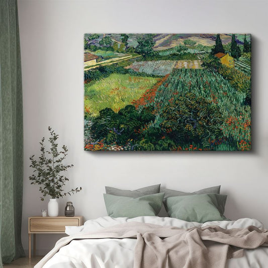Vincent van Gogh - Haşhaşlı Tarla Manzarası Kanvas Tablo