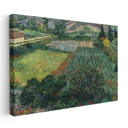 Vincent van Gogh - Haşhaşlı Tarla Manzarası Kanvas Tablo