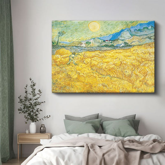 Vincent van Gogh - Buğday Tarlası ve Orakçı Kanvas Tablo