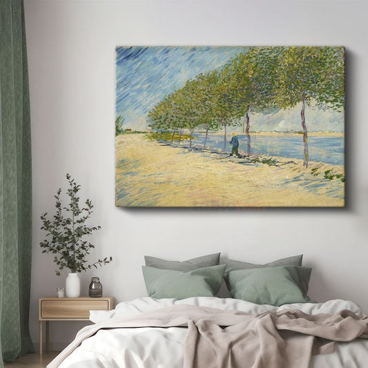 Vincent van Gogh - Seine Nehri Kıyısında Kanvas Tablo