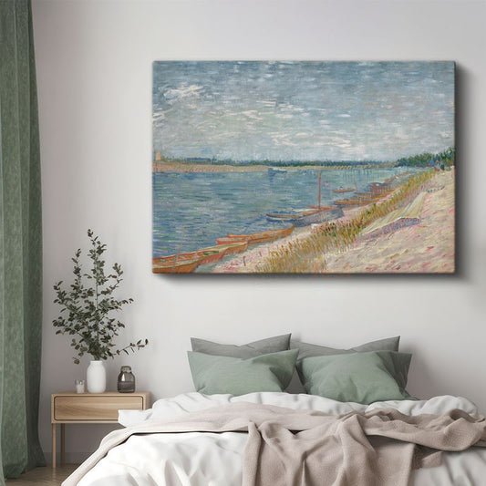 Vincent Van Gogh - Seine Nehri Kıyısı Kanvas Tablo