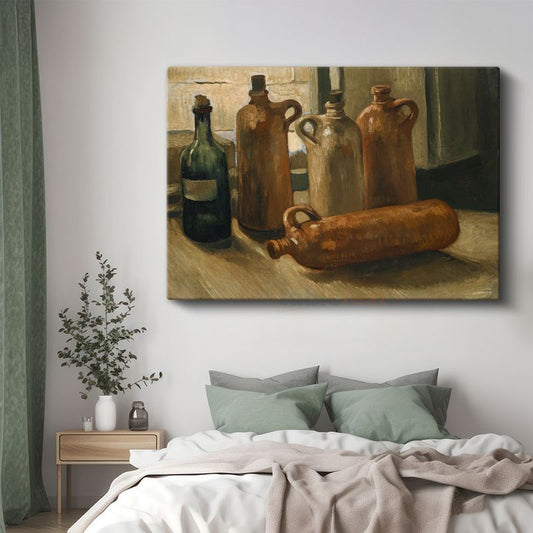 Vincent van Gogh - Şişeler ve Testiler Kanvas Tablo