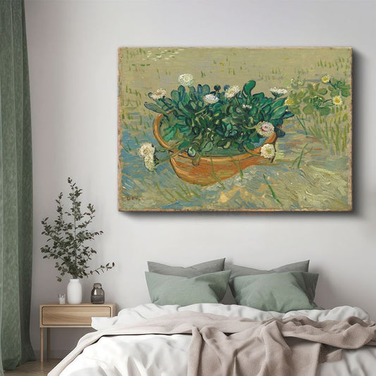 Vincent van Gogh - Saksıda Papatyalar Kanvas Tablo