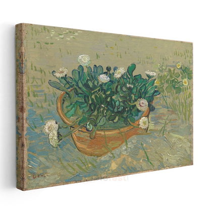 Vincent van Gogh - Saksıda Papatyalar Kanvas Tablo
