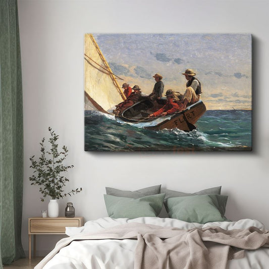 Winslow Homer - Yelkenli Tekne Kanvas Tablo