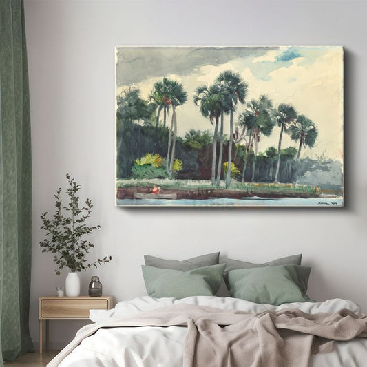 Winslow Homer - Palm Trees Florida Kanvas Tablo