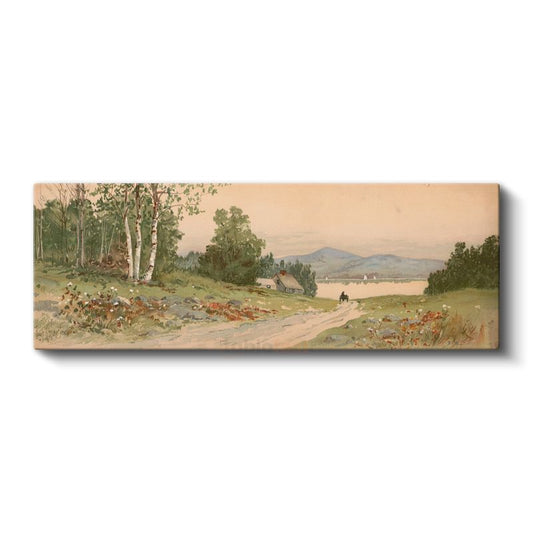 Jasper Francis Cropsey - Kır Manzarası Kanvas Tablo