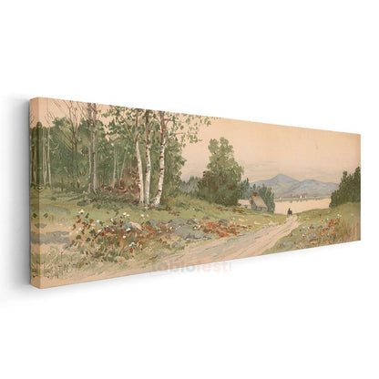 Jasper Francis Cropsey - Kır Manzarası Kanvas Tablo
