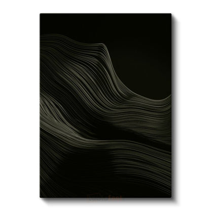 Gece Dalgaları - İnce Çizgilerle Oluşturulmuş Minimalist Kanvas Tablo