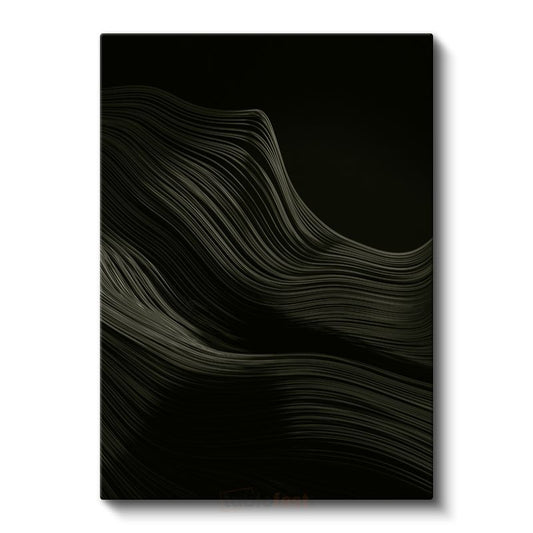 Gece Dalgaları - İnce Çizgilerle Oluşturulmuş Minimalist Kanvas Tablo