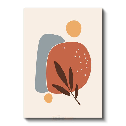 Organik Formlar - Pastel Renklerde Minimalist Kompozisyon Kanvas Tablo