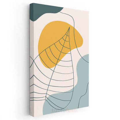 Damar Deseni - Soyut Geometrik Kompozisyon Kanvas Tablo