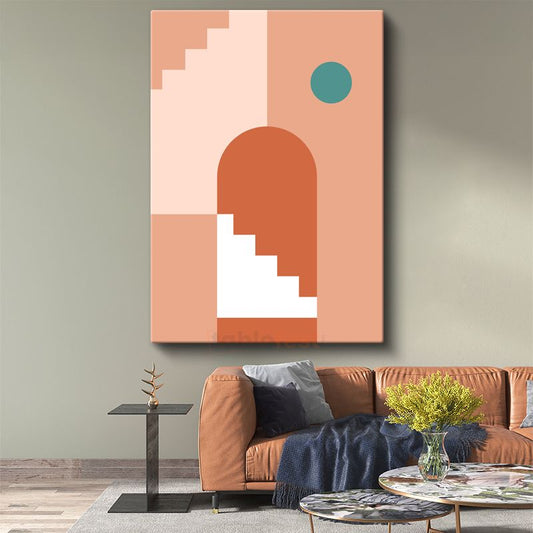 Kemerli Formlar - Modern Geometrik Soyut Kanvas Tablo