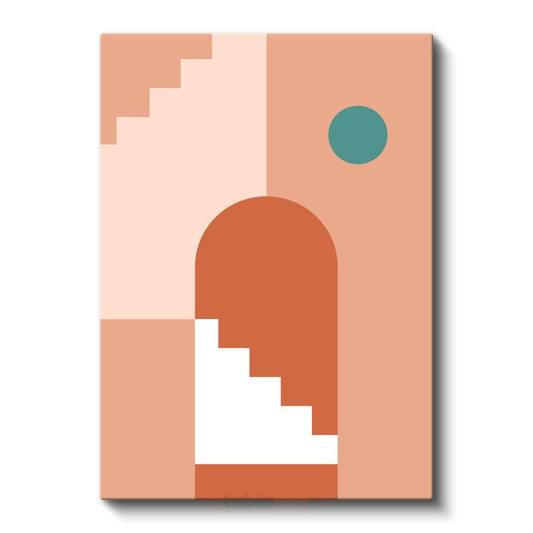 Kemerli Formlar - Modern Geometrik Soyut Kanvas Tablo
