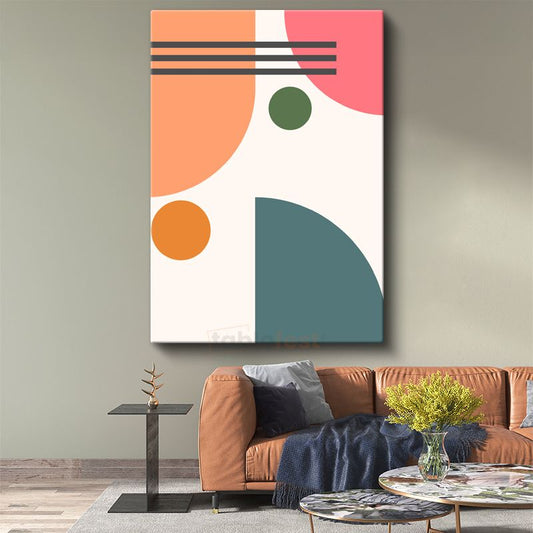 Geometrik Senfoni - Modern Soyut Desen Kanvas Tablo