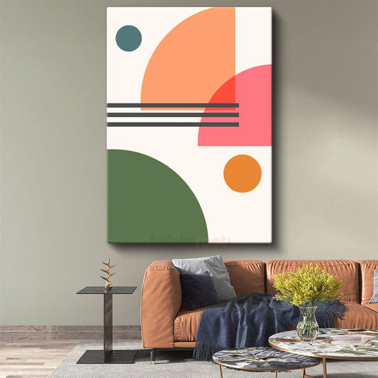 Soyut Denge - Modern Geometrik Şekiller Kanvas Tablo