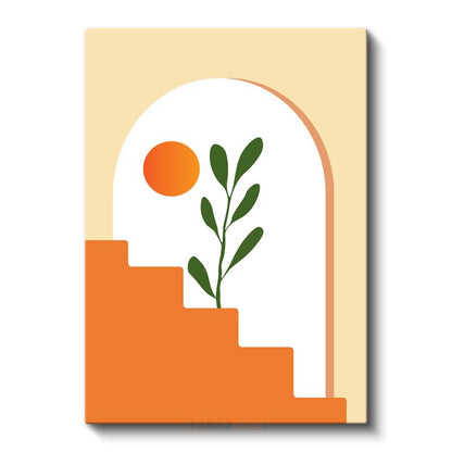 Kemerli Geçit - Minimalist Botanik Kompozisyon Kanvas Tablo