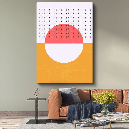 Geometrik Denge - Modern Nokta Desenleri Kanvas Tablo