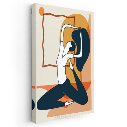 İçsel Huzur - Minimalist Yoga Pozu Kanvas Tablo