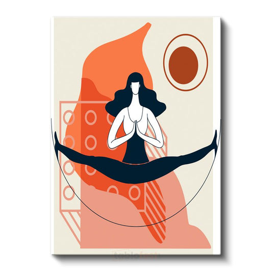 Ruhsal Denge - Minimalist Meditasyon Figürü Kanvas Tablo