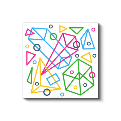 Geometrik Çizgiler - Renkli Minimalist Tasarım Kanvas Tablo