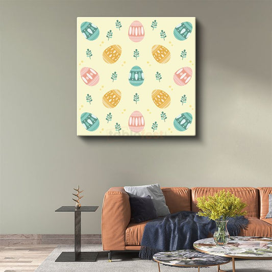 Pastel Geometrik Desen - Dekoratif Soyut Motifler Kanvas Tablo