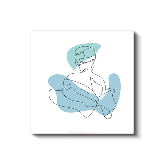 Sırt Silueti - Minimalist İnsan Formu Kanvas Tablo