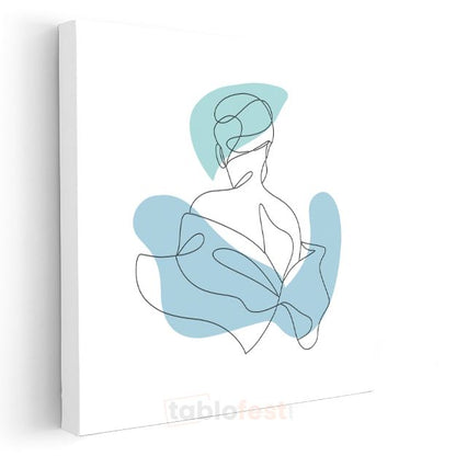 Sırt Silueti - Minimalist İnsan Formu Kanvas Tablo