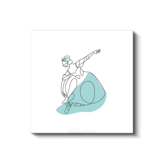 Özgür Dansçı - Minimalist Vektörel Figür Kanvas Tablo