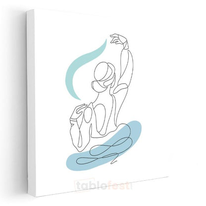Zarafet Pozu - Minimalist Dans Figürü Kanvas Tablo