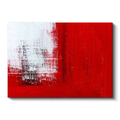 Kırmızı Tutku - Minimalist Kontrast Kanvas Tablo