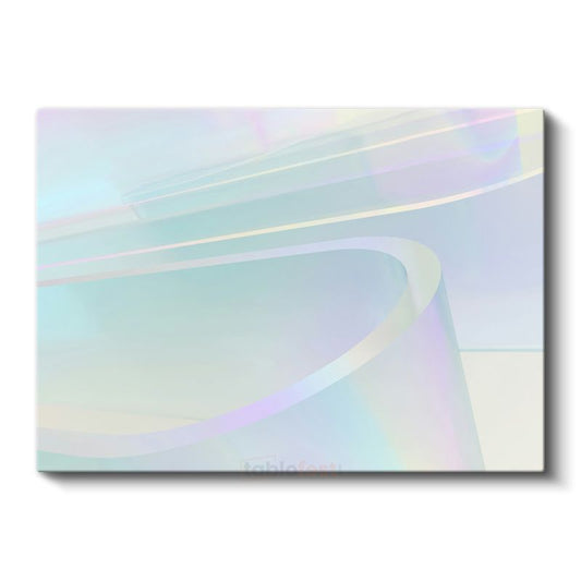 Serenite Dalgaları - Pastel Mavi Tonlarda Minimalist Çizgiler Kanvas Tablo