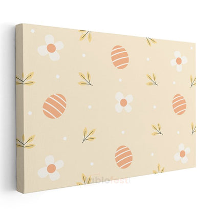 Minimalist Çiçekler - Pastel Bahar Desenleri Kanvas Tablo