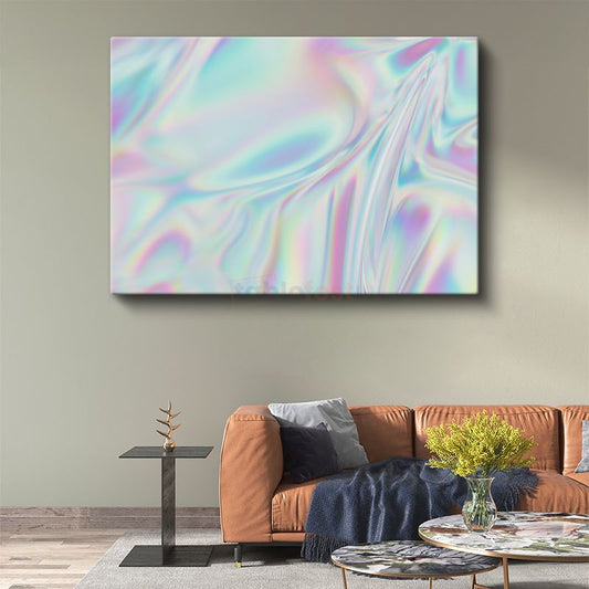 Holografik Işıltı - Pastel Renk Geçişleri Kanvas Tablo