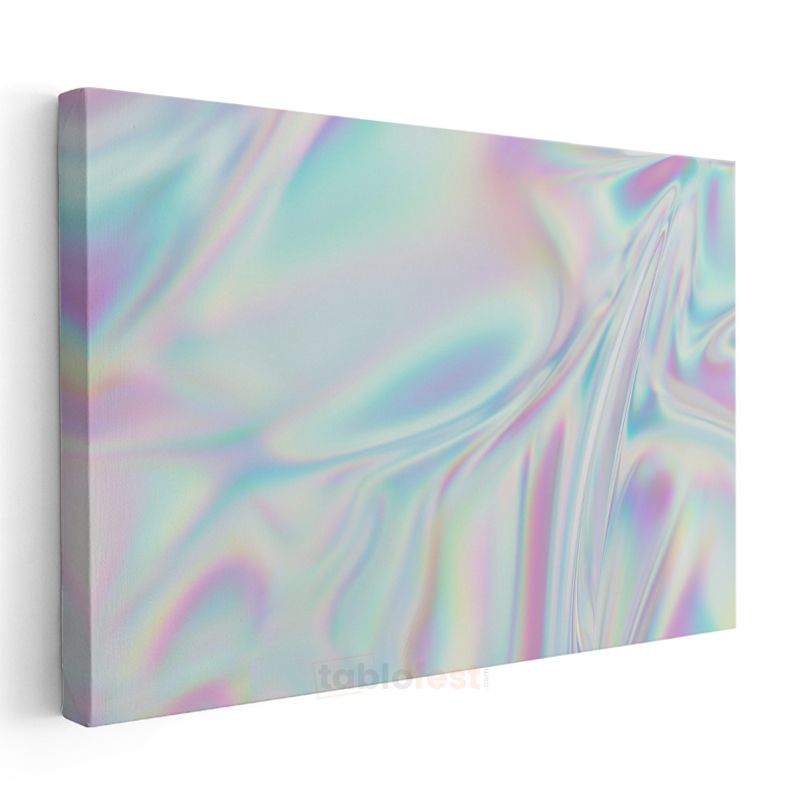 Holografik Işıltı - Pastel Renk Geçişleri Kanvas Tablo