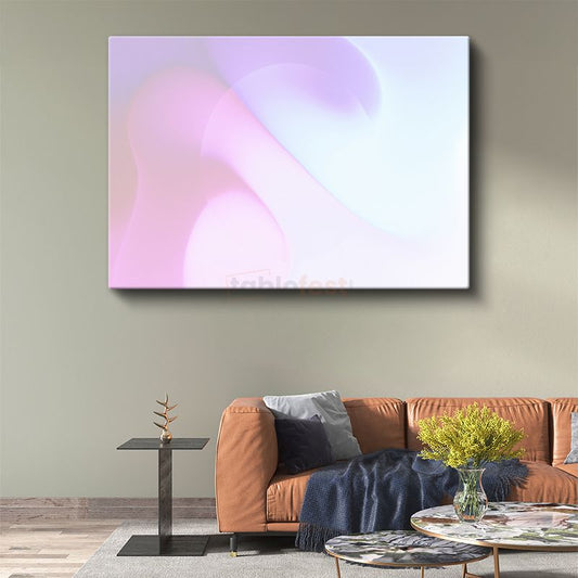 Pembe Rüya - Yumuşak Geçişli Minimalist Soyut Kanvas Tablo