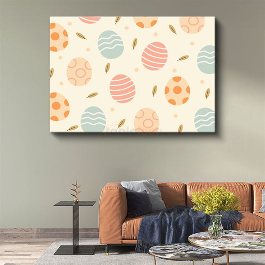 Pastel Daireler - Geometrik Desenli Vektörel Kompozisyon Kanvas Tablo