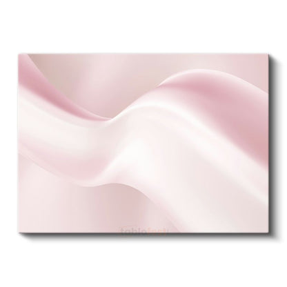 Pembe Dalgalar - Yumuşak Tonlarda Minimalist Soyut Kompozisyon Kanvas Tablo