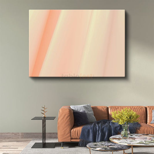 Pastel Geçişler - Minimalist Dikey Çizgiler Kanvas Tablo