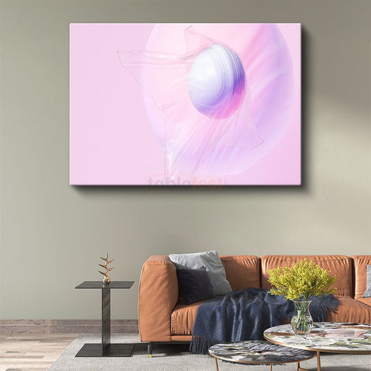 Pembe Sonsuzluk - Yumuşak Minimalist Soyut Kanvas Tablo