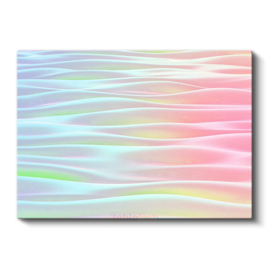 Pastel Dalgalar - Harmonik Çizgisel Soyut Kanvas Tablo