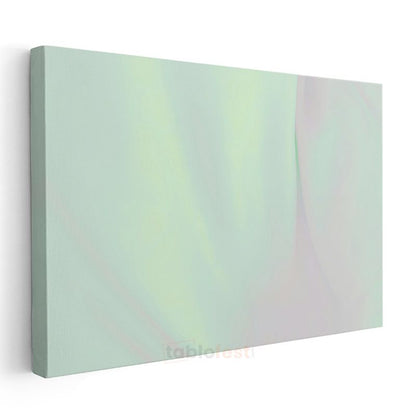 Pastel Huzur - Minimalist Yeşil Tonlar Kanvas Tablo