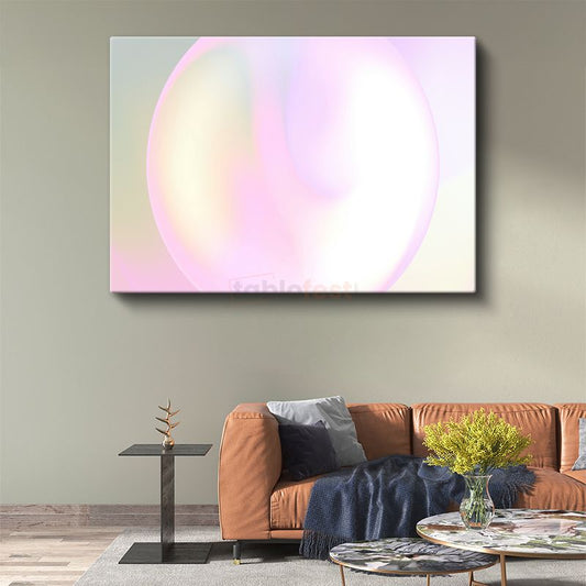 Pastel Küre - Yumuşak Geçişli Minimalist Kanvas Tablo