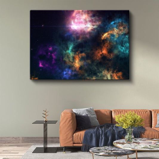 Kozmik Nebula - Galaksi Temalı Soyut Kanvas Tablo