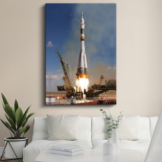 Soyuz Roketi - Uzay Yolculuğu Başlangıcı Kanvas Tablo