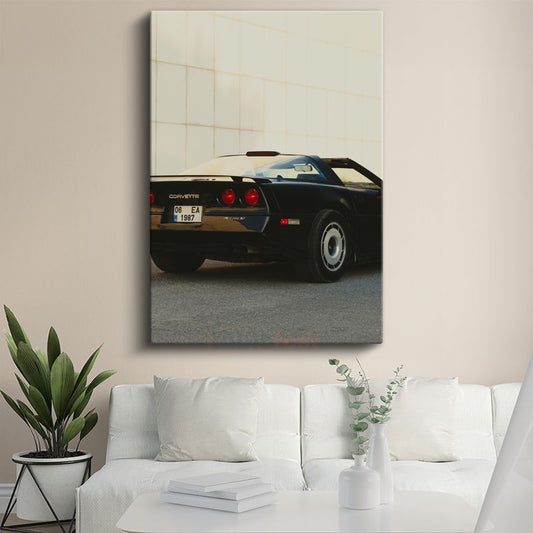 Chevrolet Corvette C4 - Amerikan Spor Otomobil Klasiği Kanvas Tablo