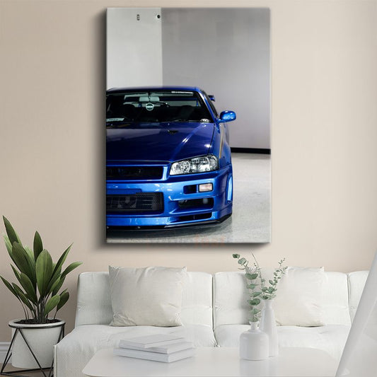 Nissan Skyline GT-R - Mavi Japon Performans Efsanesi Kanvas Tablo