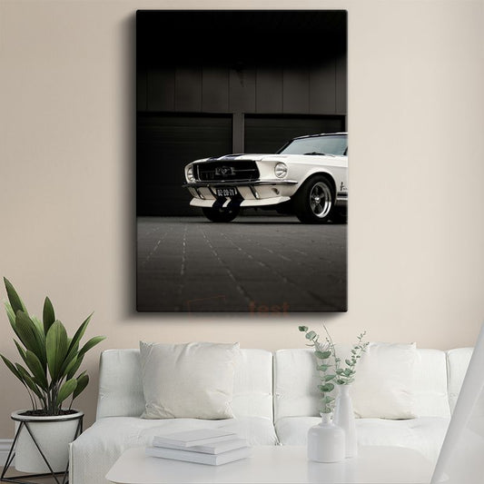 Ford Mustang Klasik - Vintage Amerikan Muscle Car Kanvas Tablo