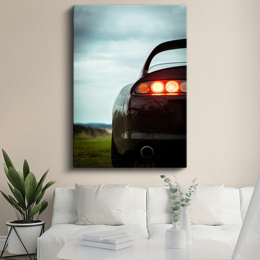 Toyota Supra - İkonik Stop Lambası Detayı Kanvas Tablo